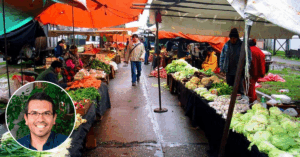 Feria municipal en región, símbolo del emprendimiento precario y la desconexión con el ecosistema nacional de innovación.